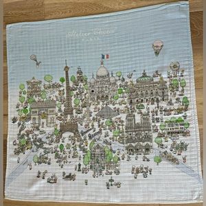 Atelier Choux Paris Map Baby Swaddle Carre